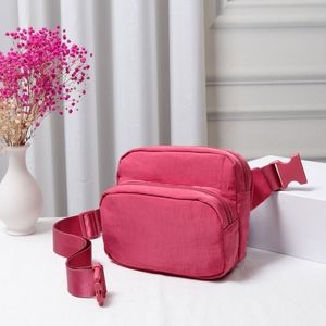 Pink Sling Fanny Pack Belt Bag Purse Nylon Womens Fashion Accessory Statement
